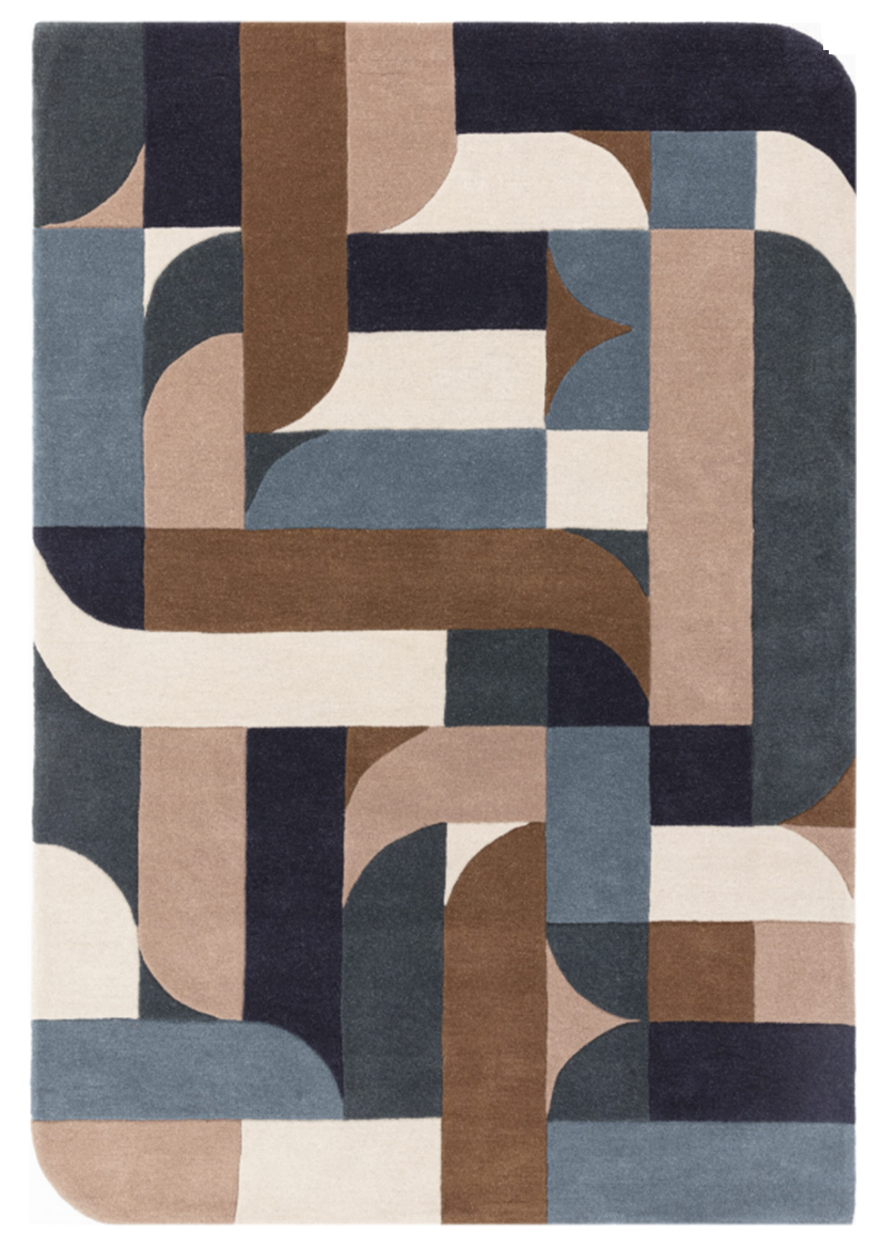 Tapis moderne tufté main en laine JINGA