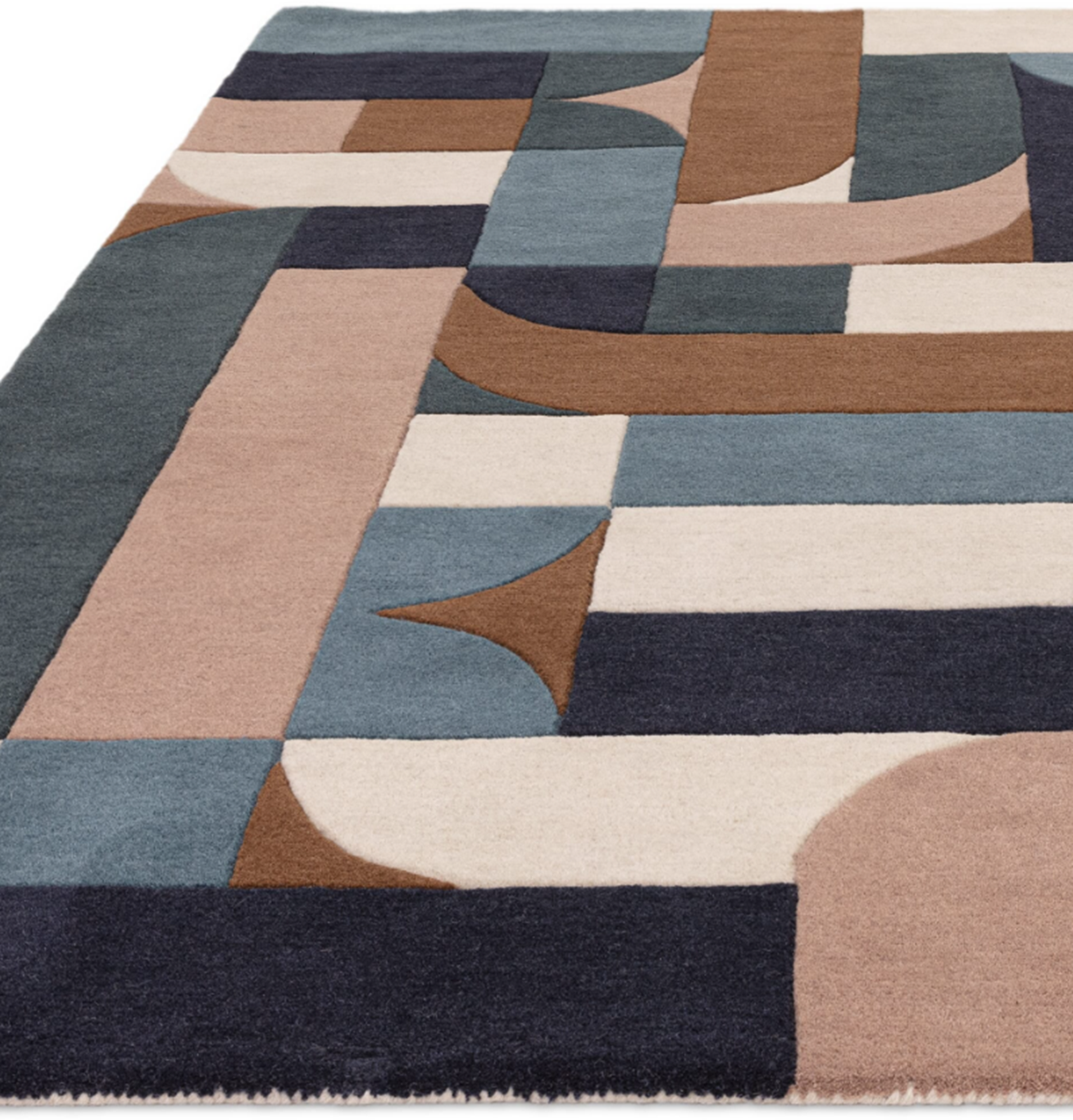 Tapis moderne tufté main en laine JINGA