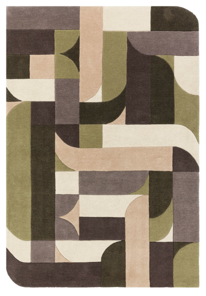 Tapis moderne tufté main en laine JINGA