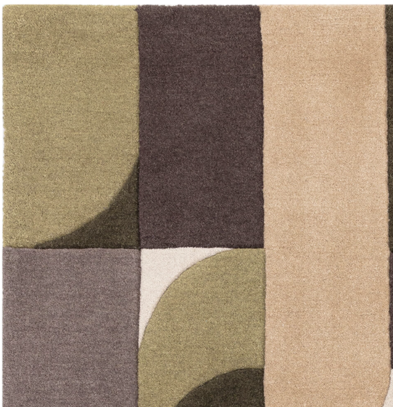 Tapis moderne tufté main en laine JINGA