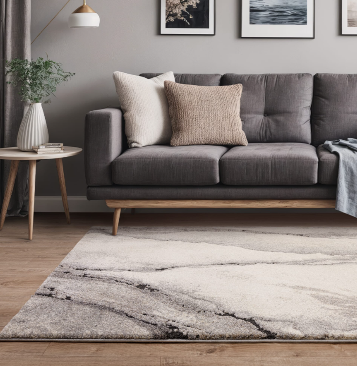 Tapis de salon tissé plat HAVEN