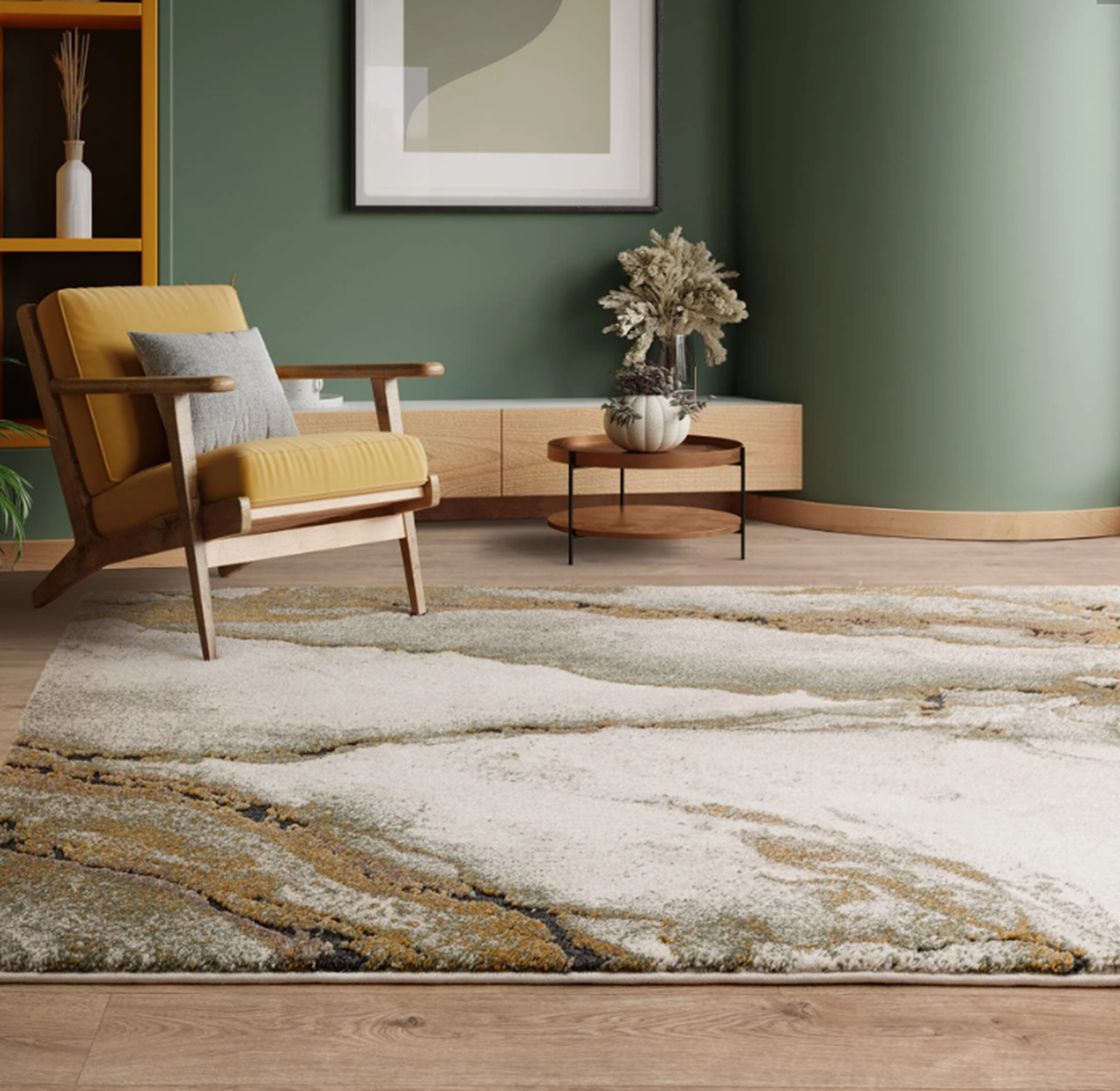 Tapis de salon tissé plat HAVEN