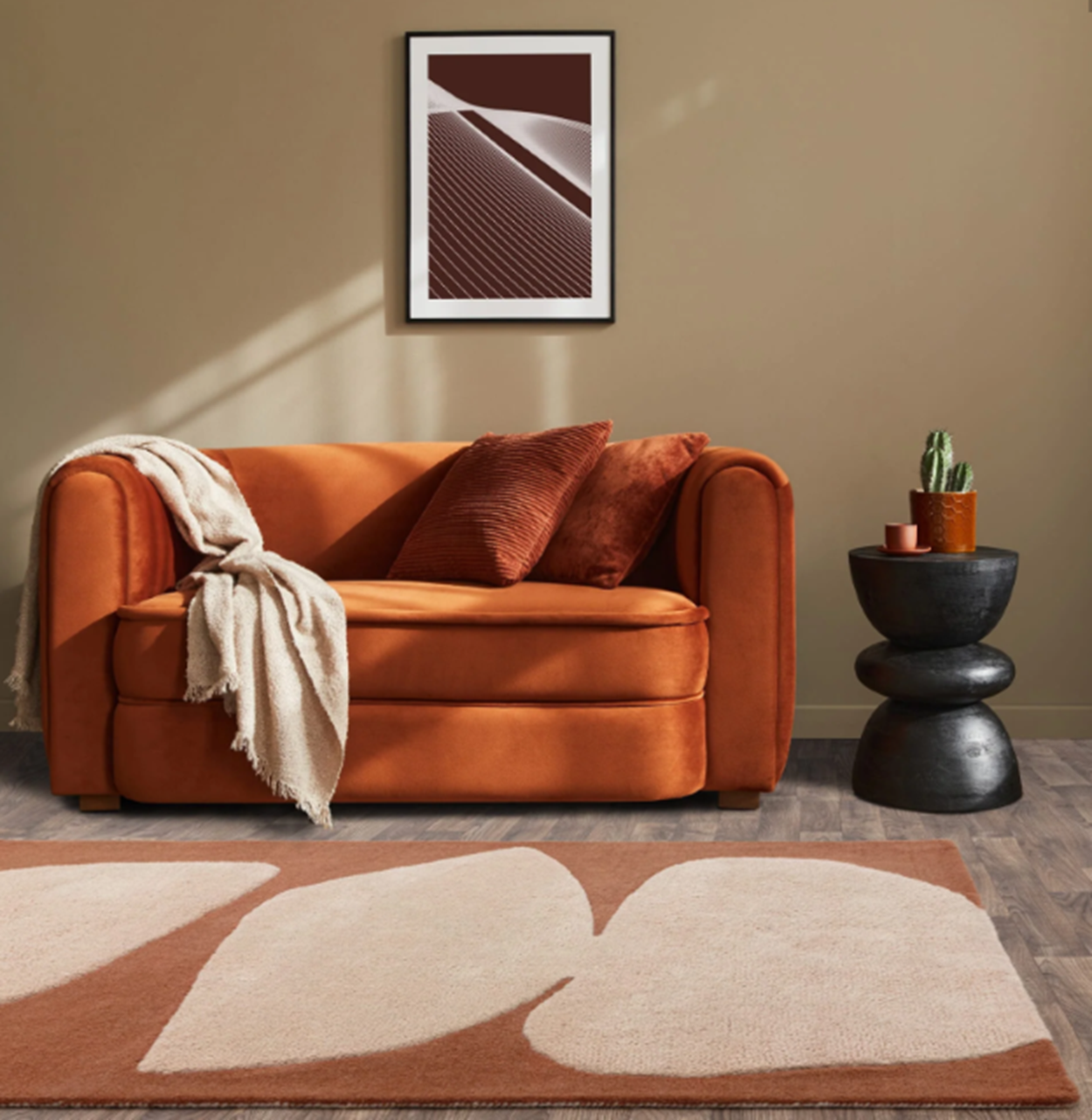 Tapis moderne tufté main en laine STICK