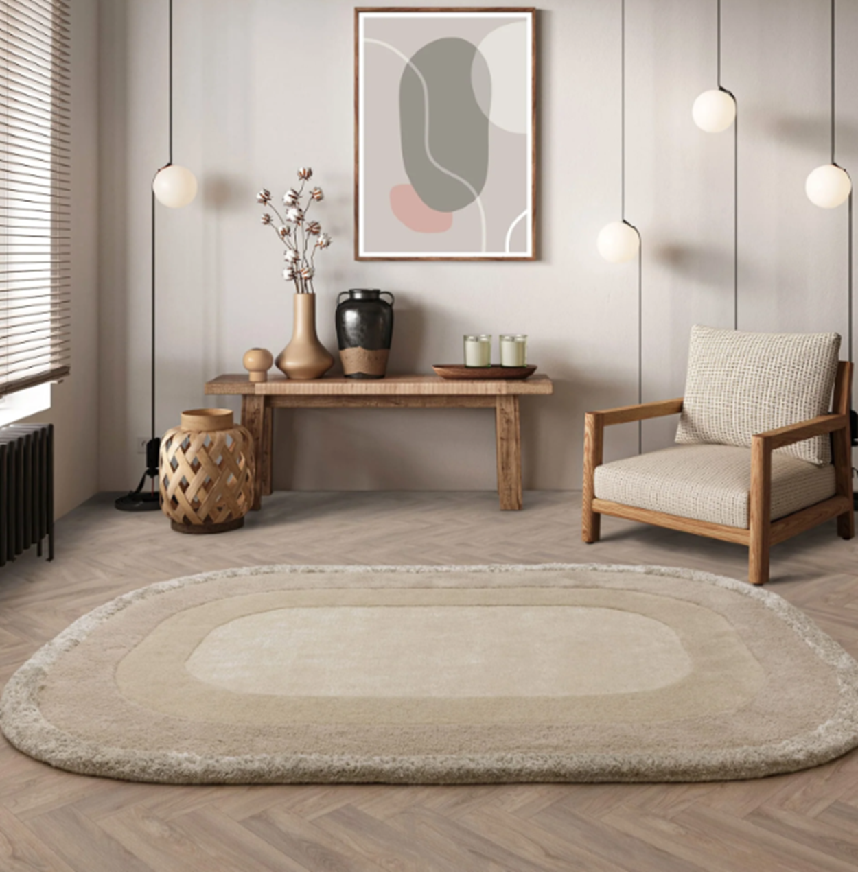 Tapis tufté main en laine RINGO