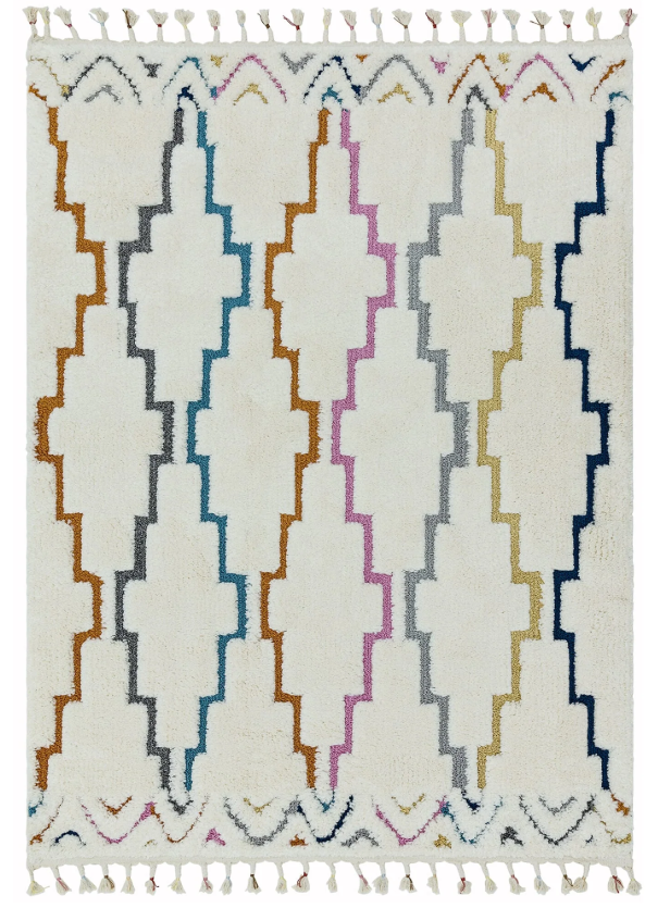 Tapis moderne à franges TRELLIS