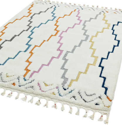 Tapis moderne à franges TRELLIS
