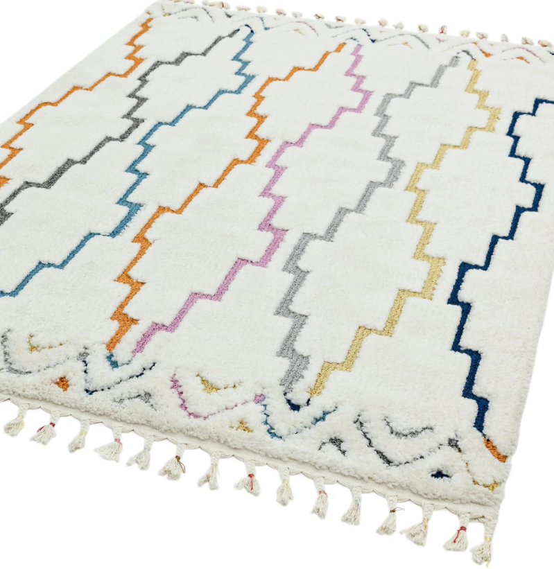 Tapis moderne à franges TRELLIS