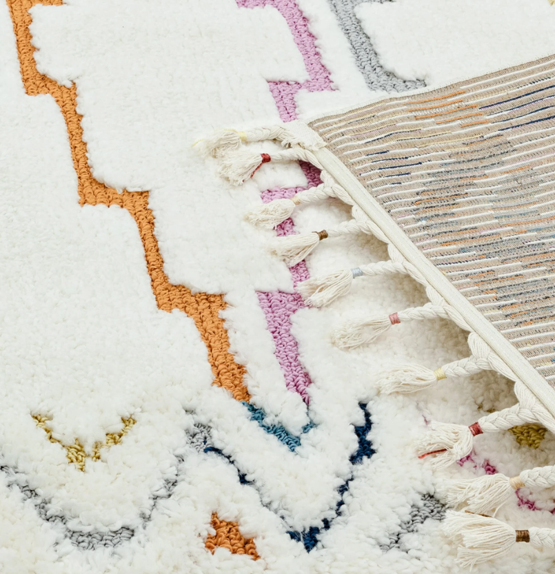 Tapis moderne à franges TRELLIS