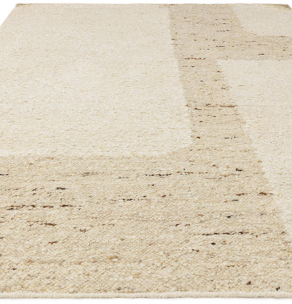 Tapis de salon en laine tissé plat RADDEL