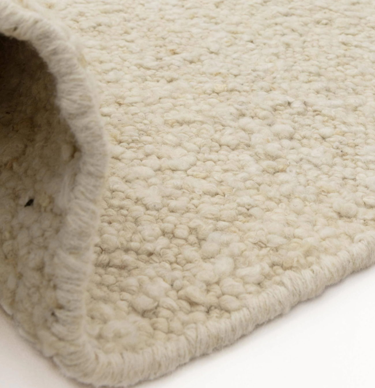 Tapis de salon en laine tissé plat RADDEL