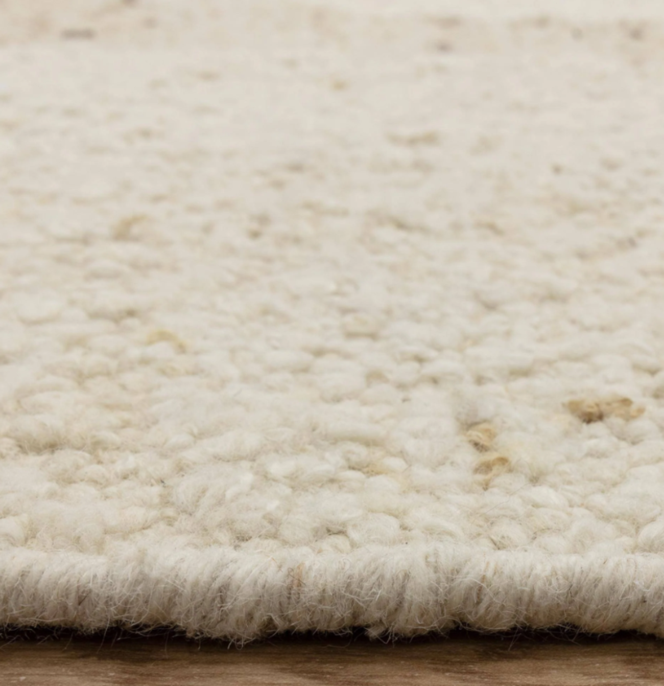 Tapis de salon en laine tissé plat RADDEL