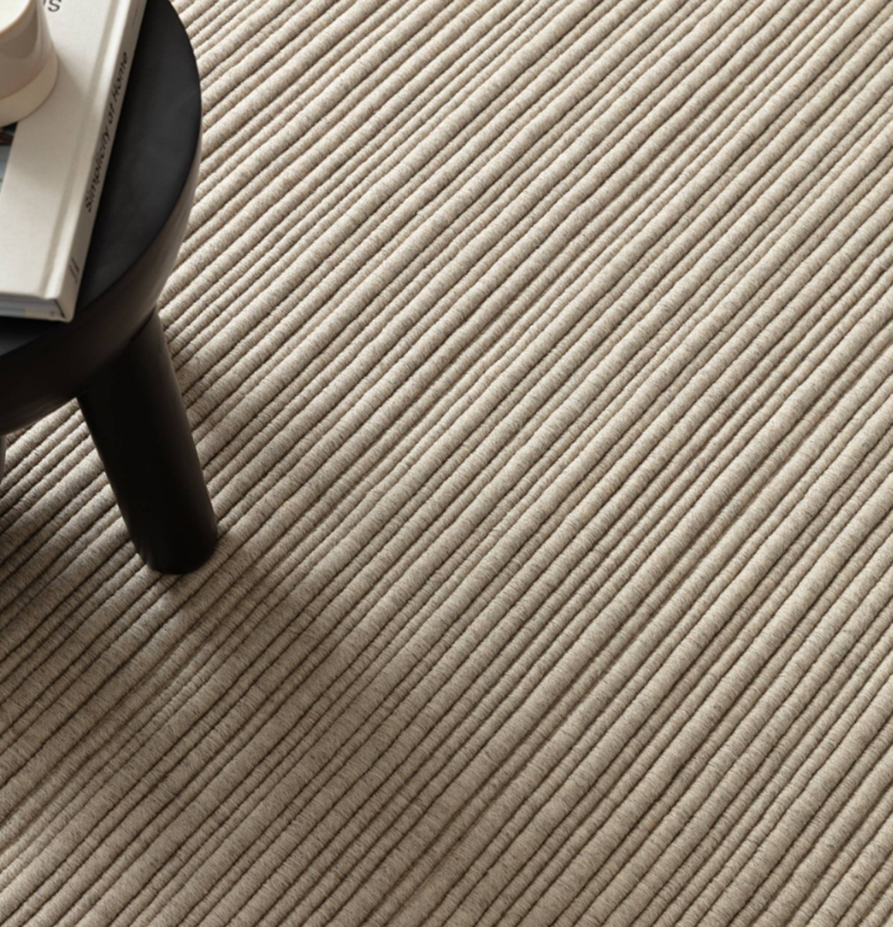 Tapis de salon en laine tissé plat TORRENTO