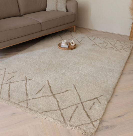 Tapis berbère tufté main en laine HATCH