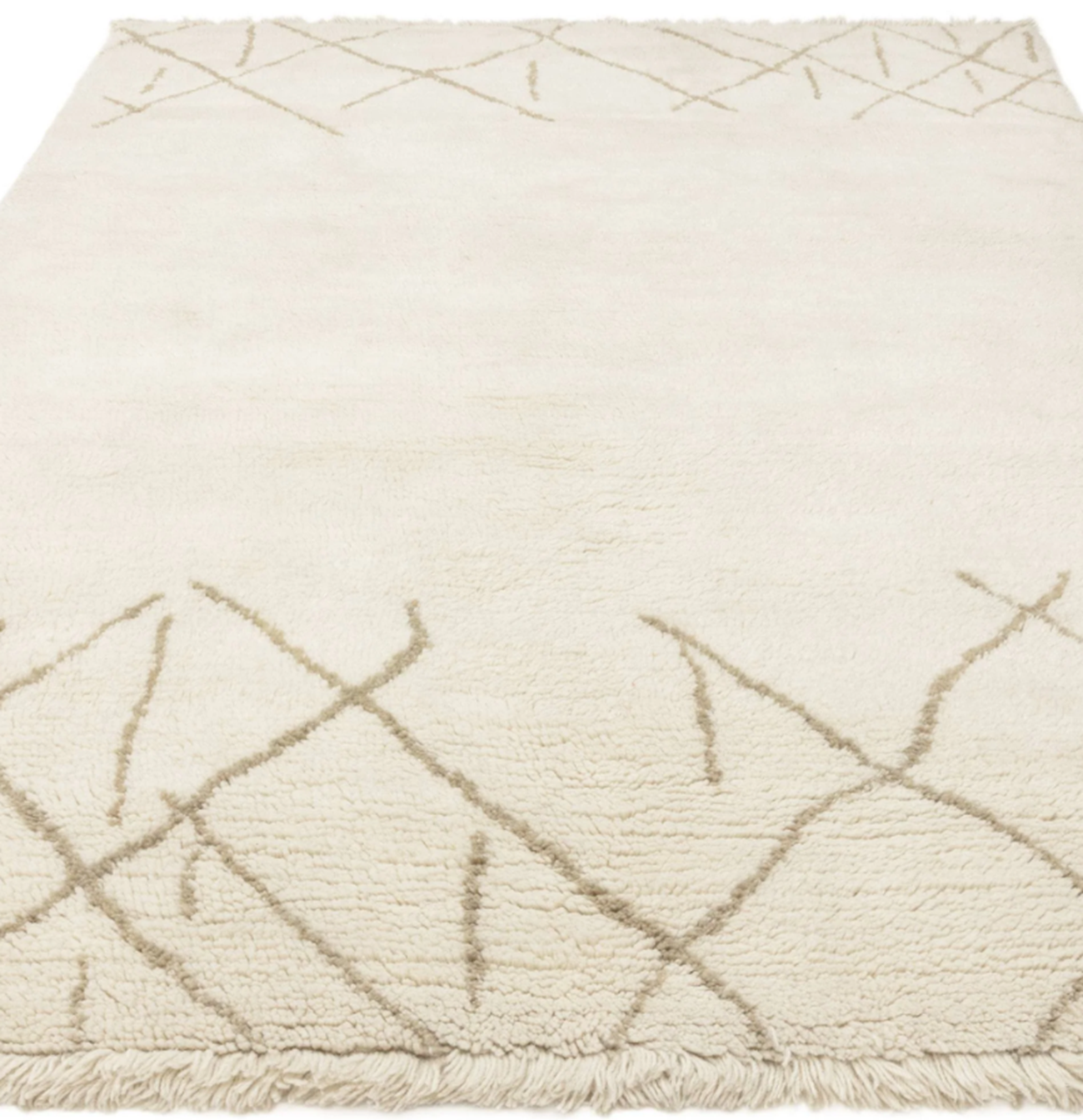 Tapis berbère tufté main en laine HATCH