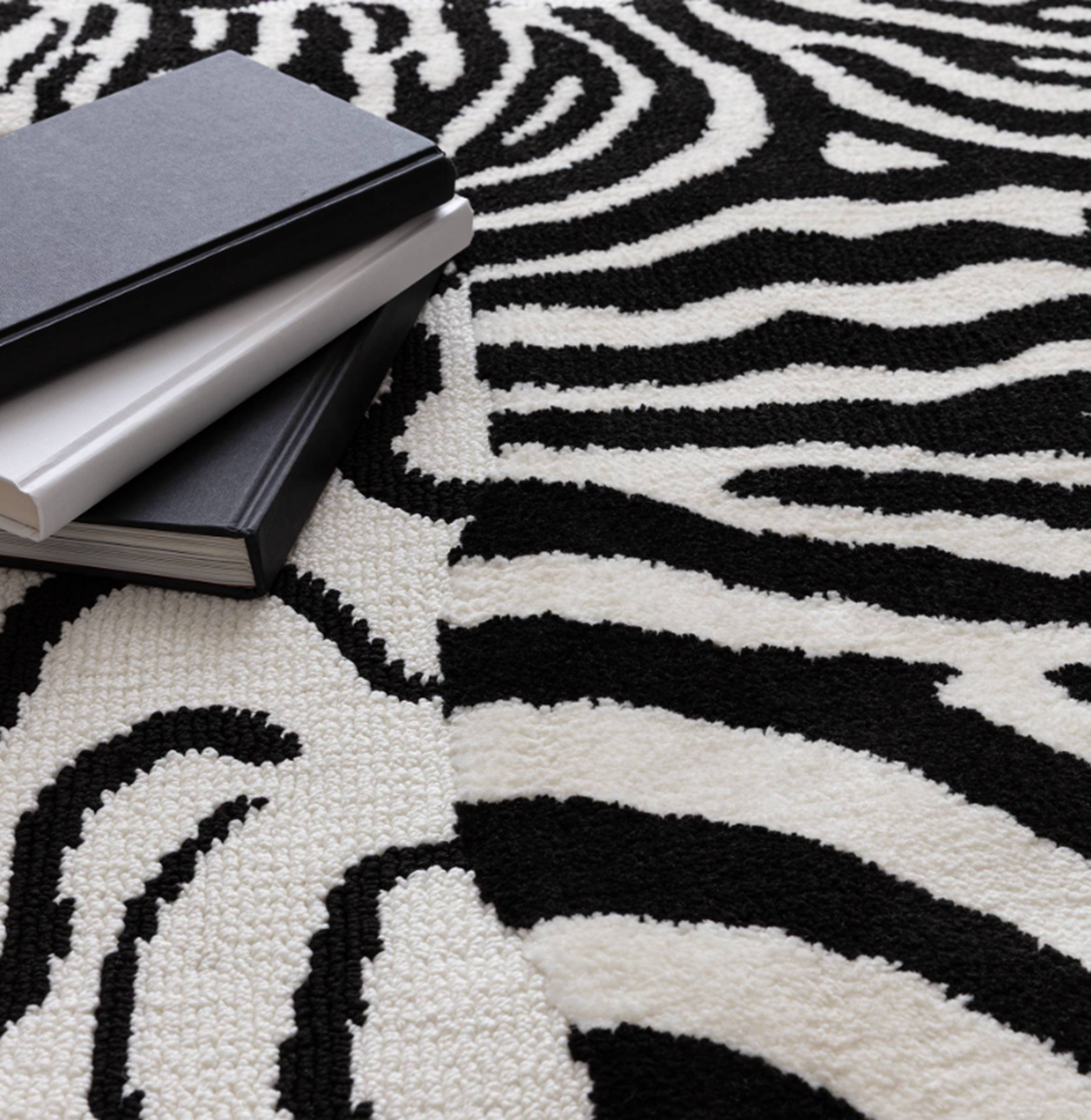 Tapis tissé plat moderne ZEBRINE