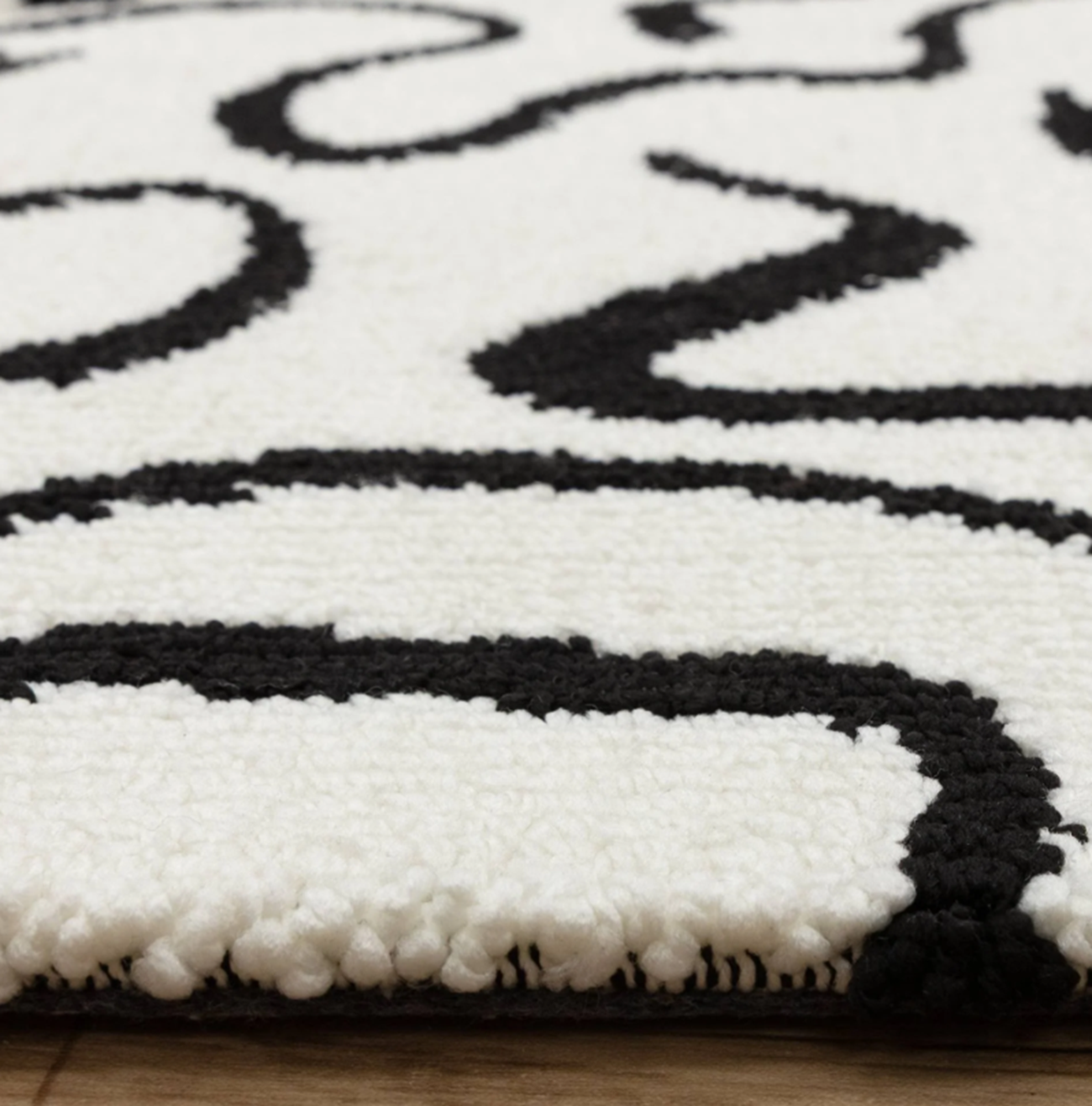 Tapis tissé plat moderne ZEBRINE