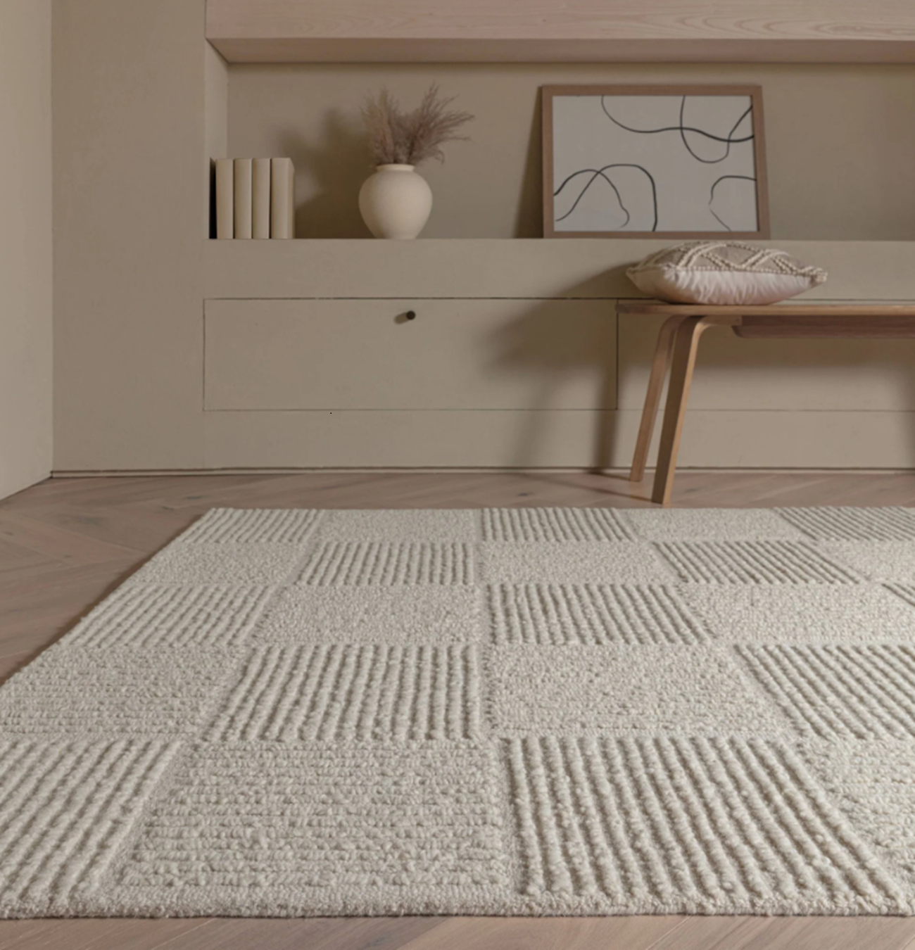 Tapis tufté main en laine CLIMAX