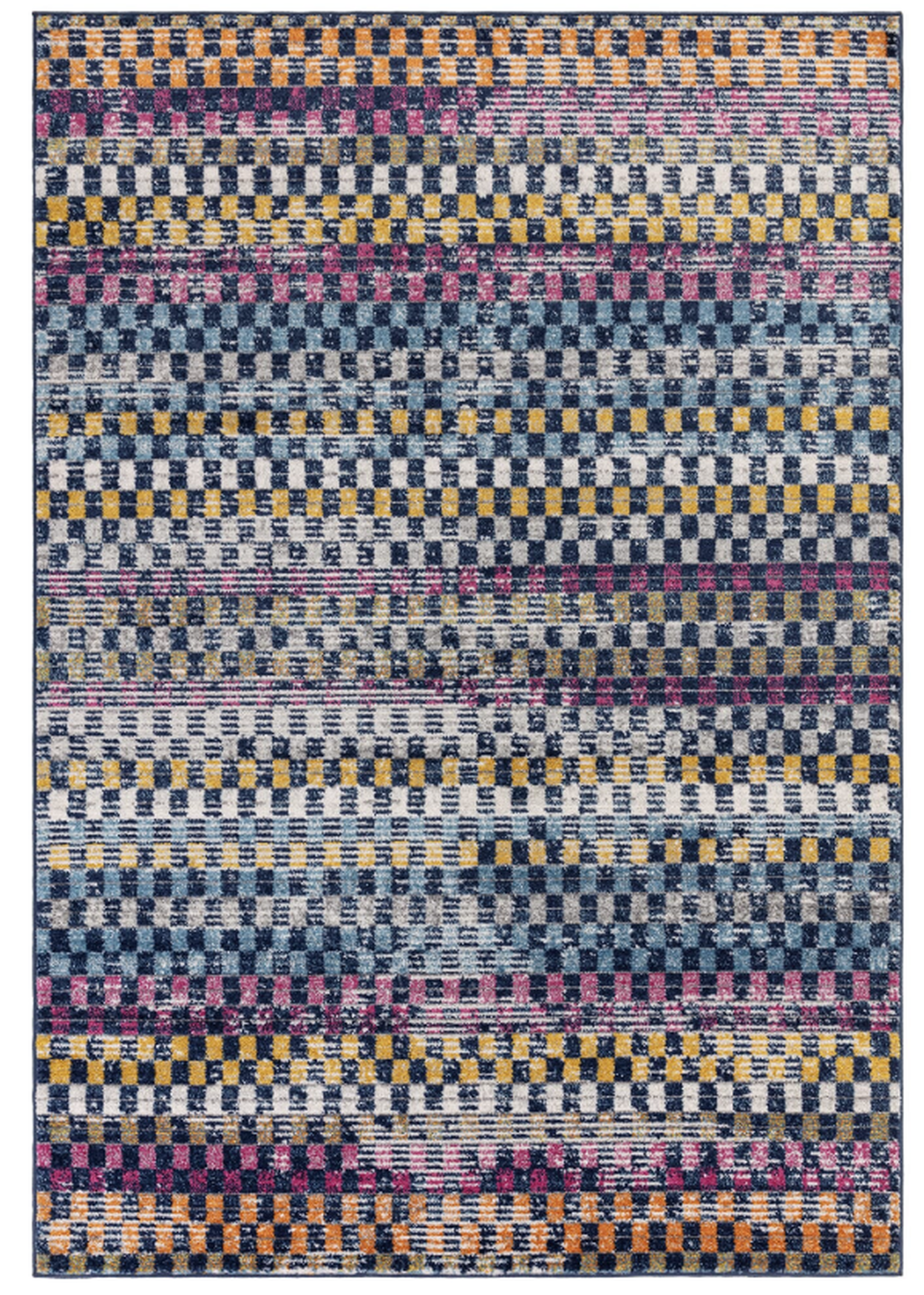 Tapis tissé plat moderne CHESS