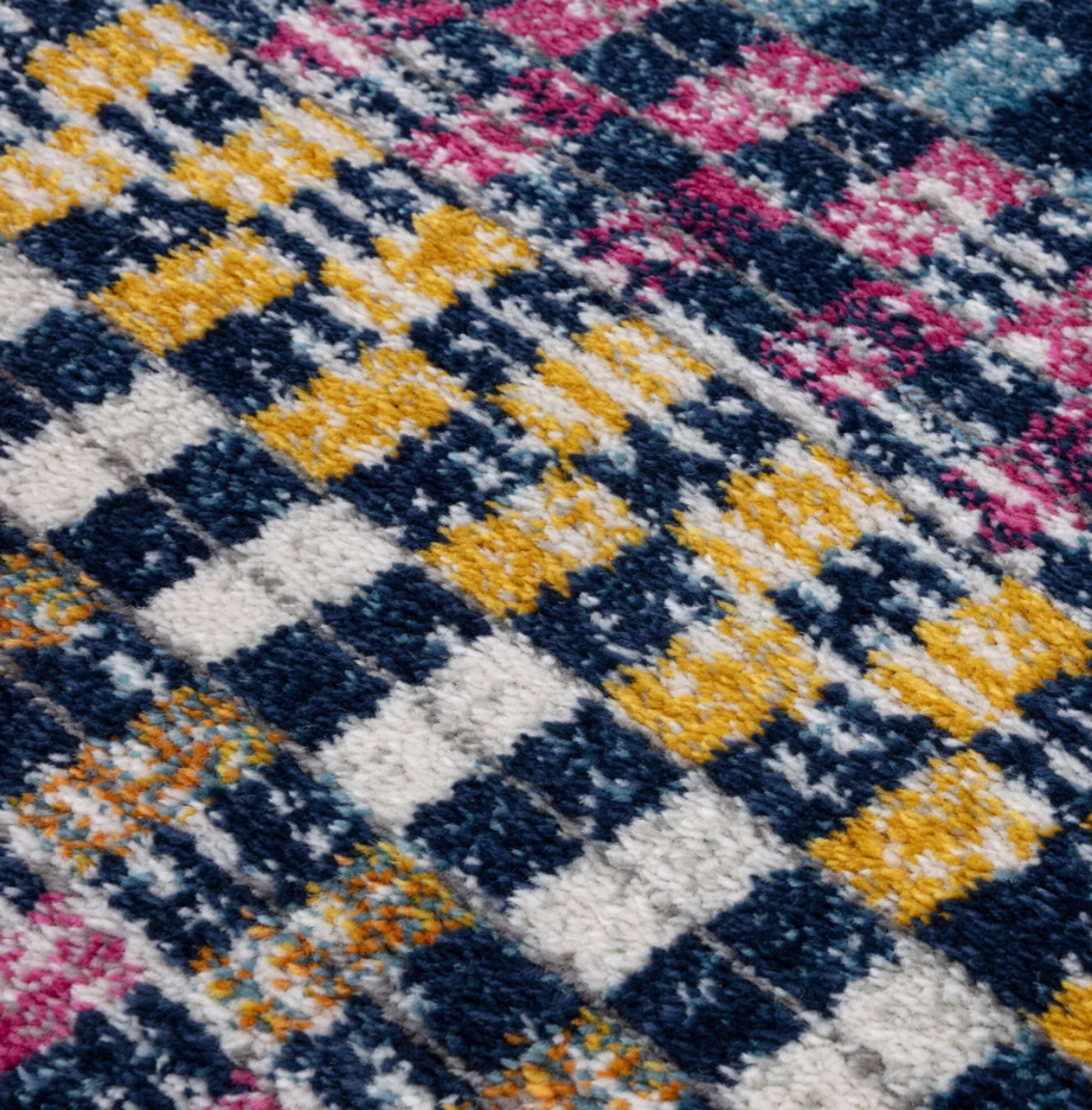 Tapis tissé plat moderne CHESS