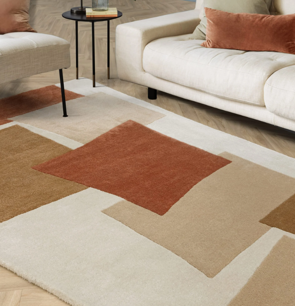 Tapis moderne tufté main CUTTY