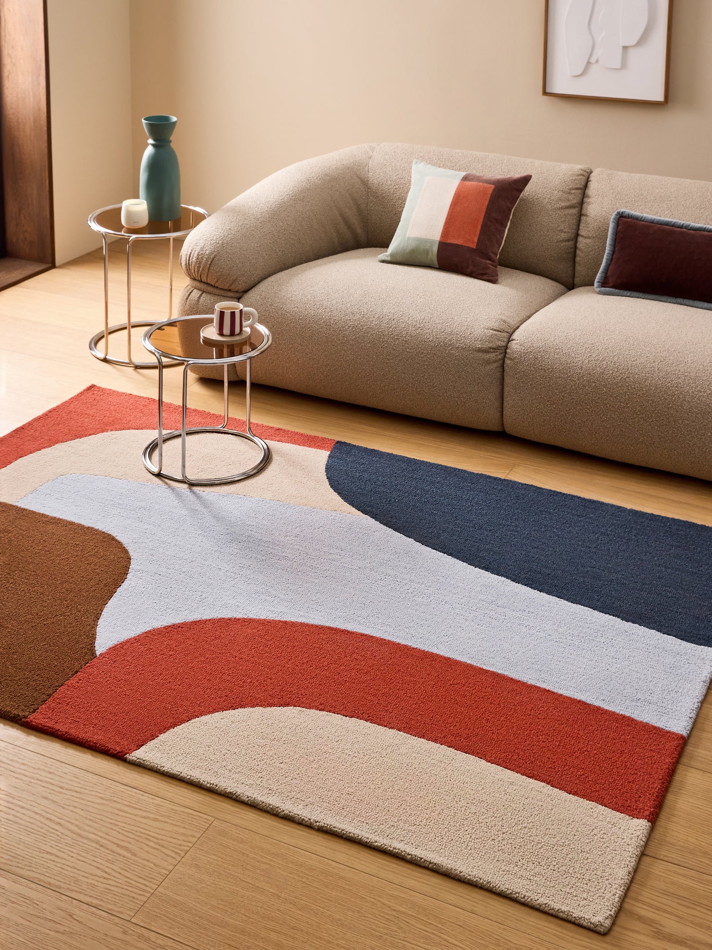 Tapis de salon et chambre tufté laine NORMA