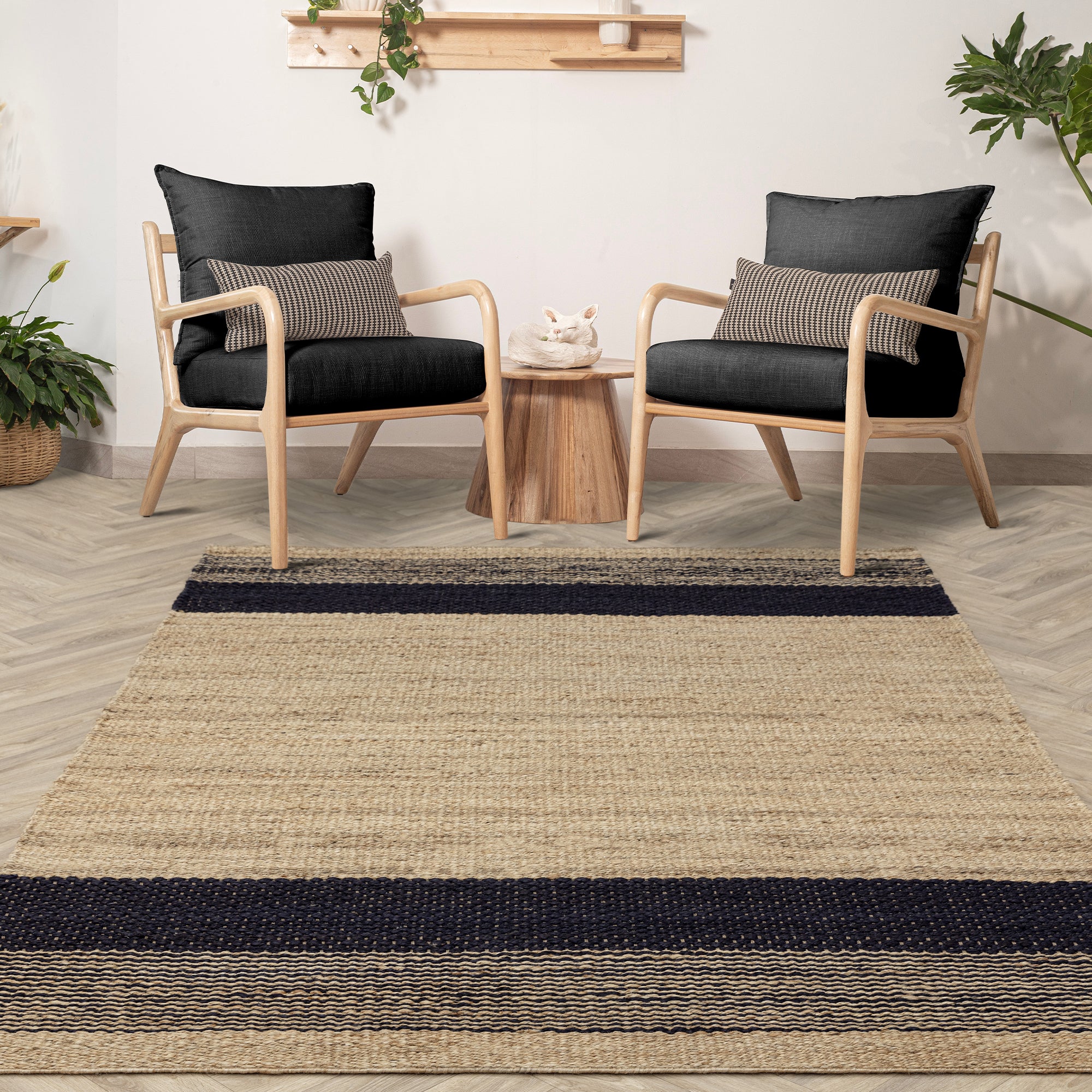 BANYA Pure Jute Living Room Rug