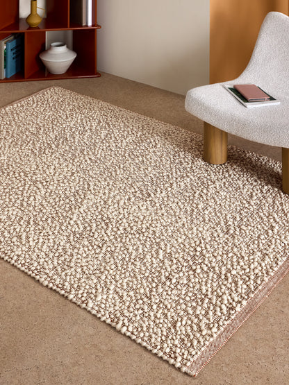 Tapis de salon et chambre tissé plat en laine MARCEL