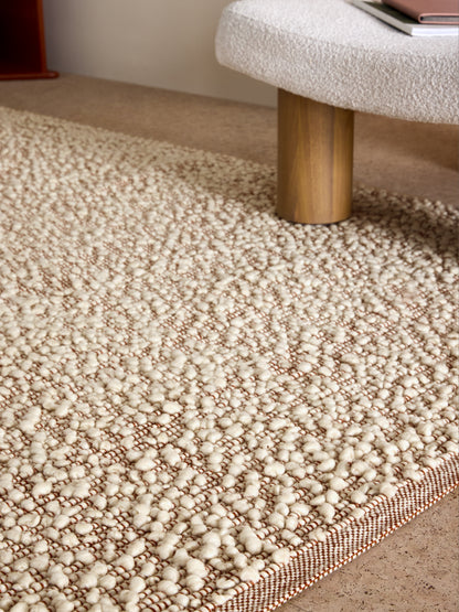 Tapis de salon et chambre tissé plat en laine MARCEL