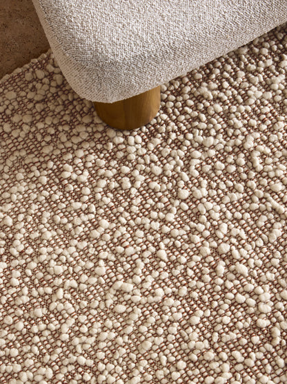 Tapis de salon et chambre tissé plat en laine MARCEL