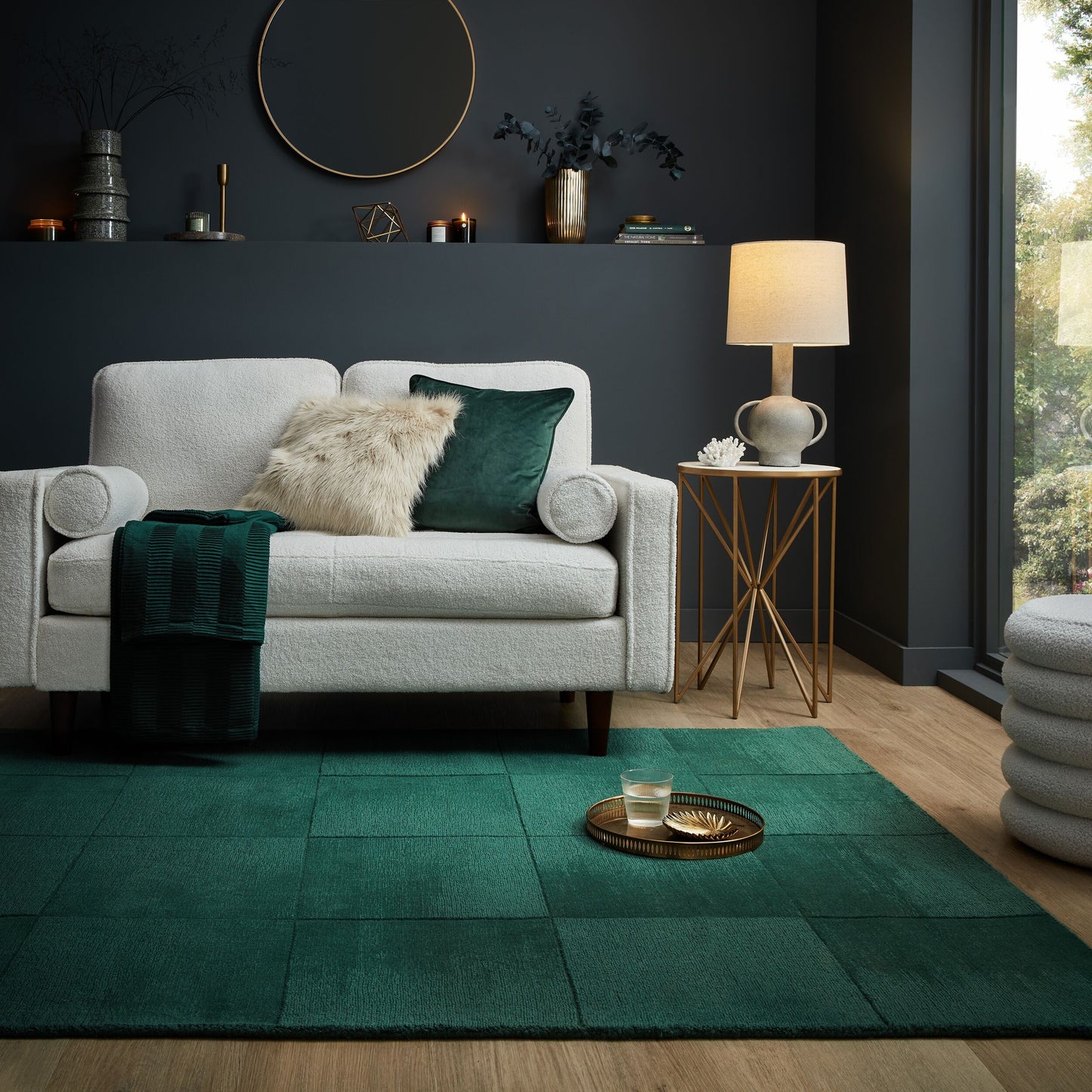 Tapis de salon moderne en laine CARVO