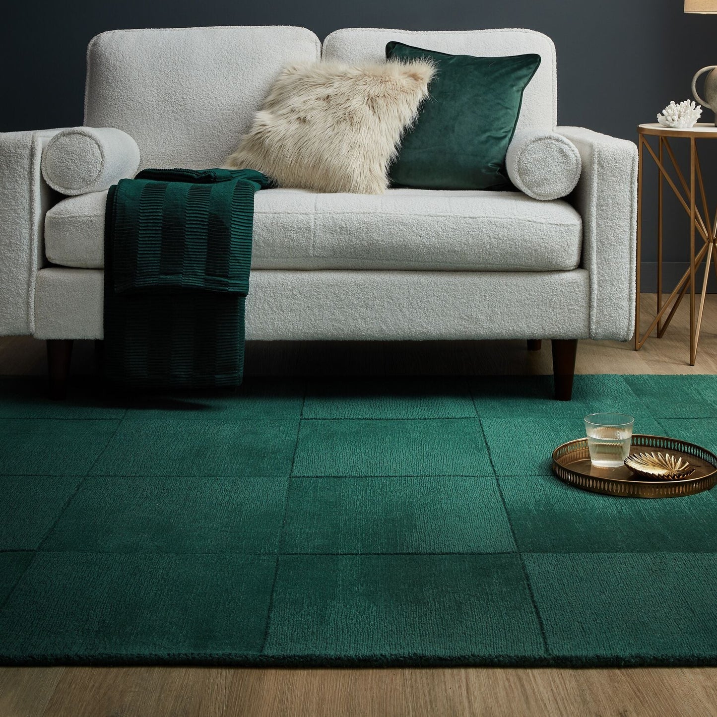 Tapis de salon pure laine CHECKO