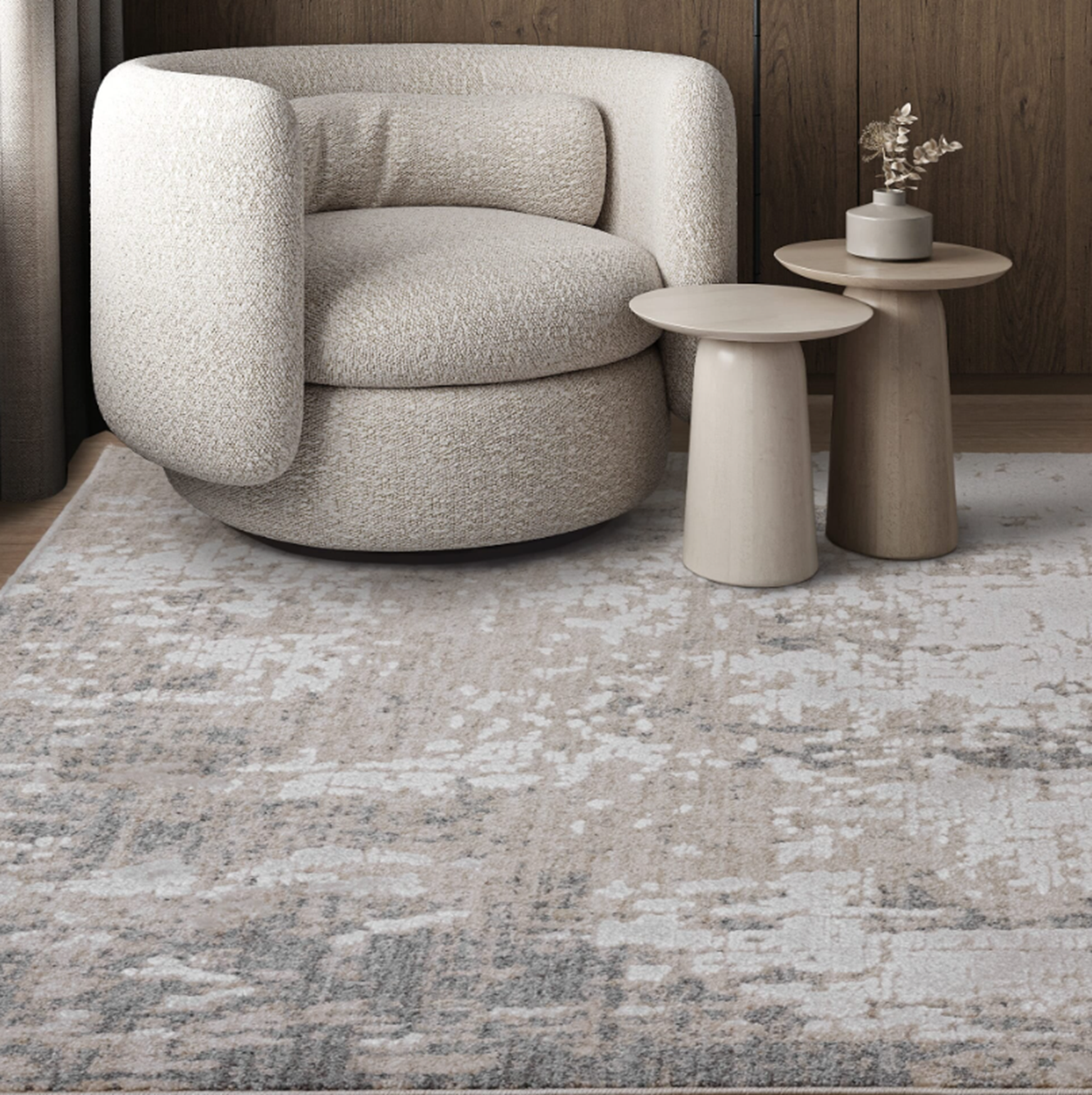Tapis tissé plat moderne FLOW