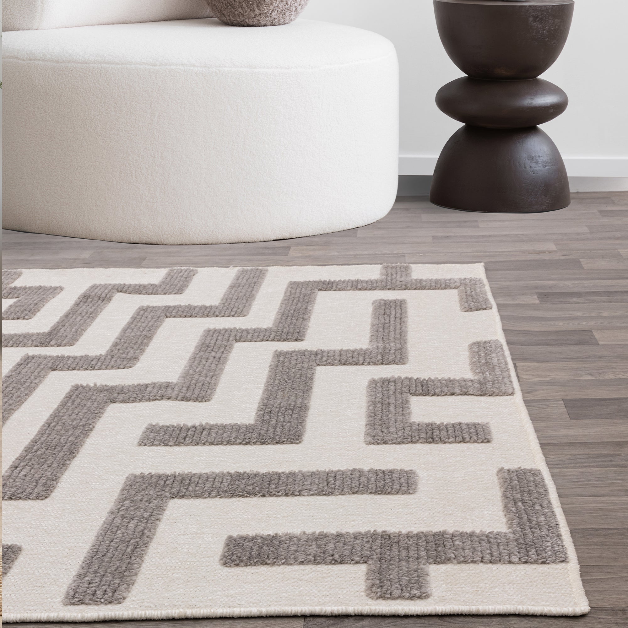 Alfombra de salón tejida plana LOCH