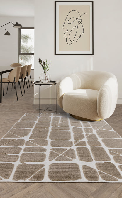 Alfombra de salón de tejido plano FJORD