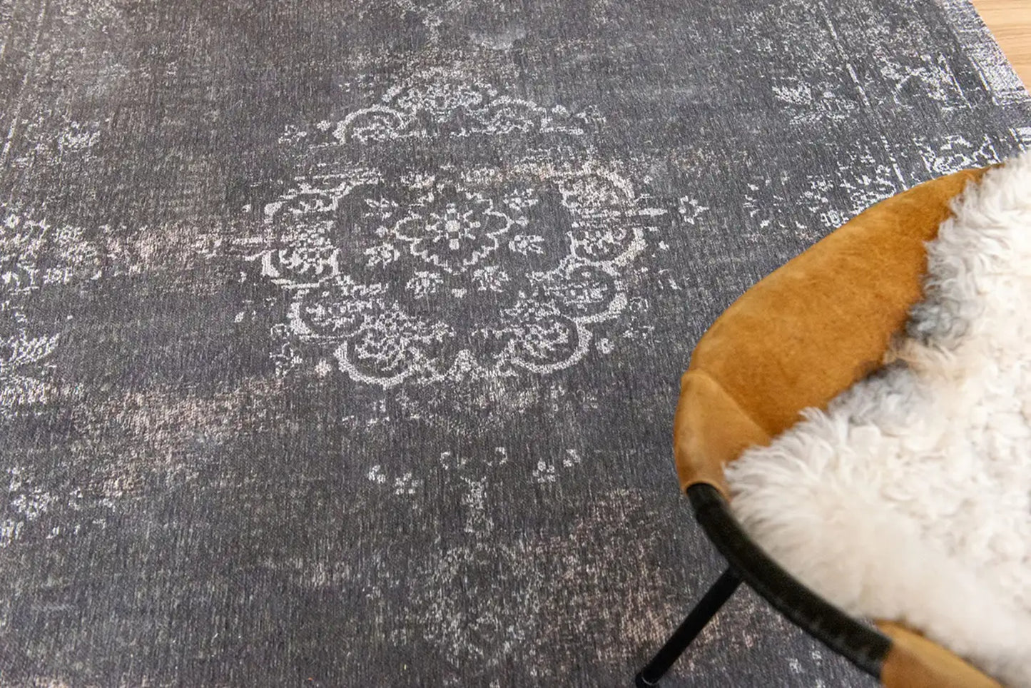 Tapis de salon et chambre tissé plat MEDAILLON