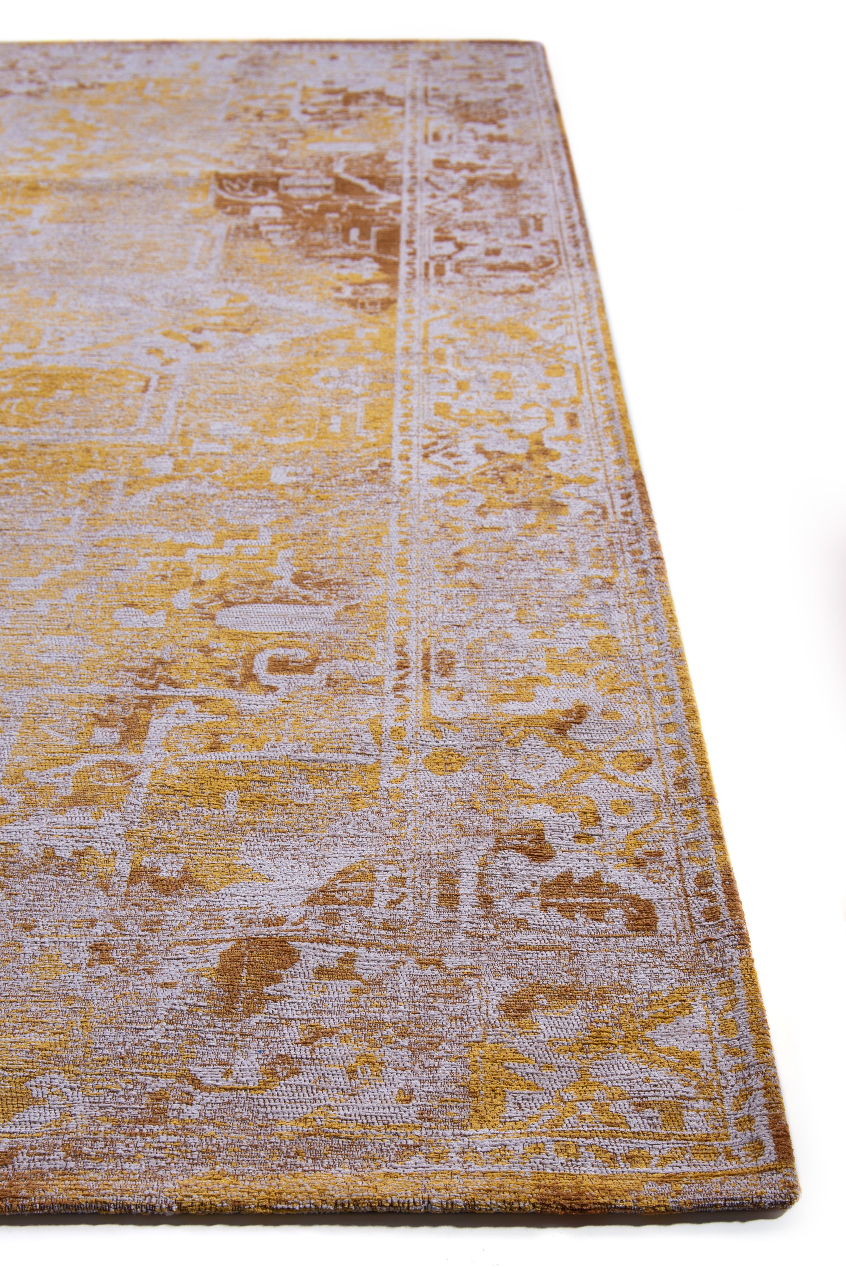 Tapis de salon moderne tissé plat CROWN