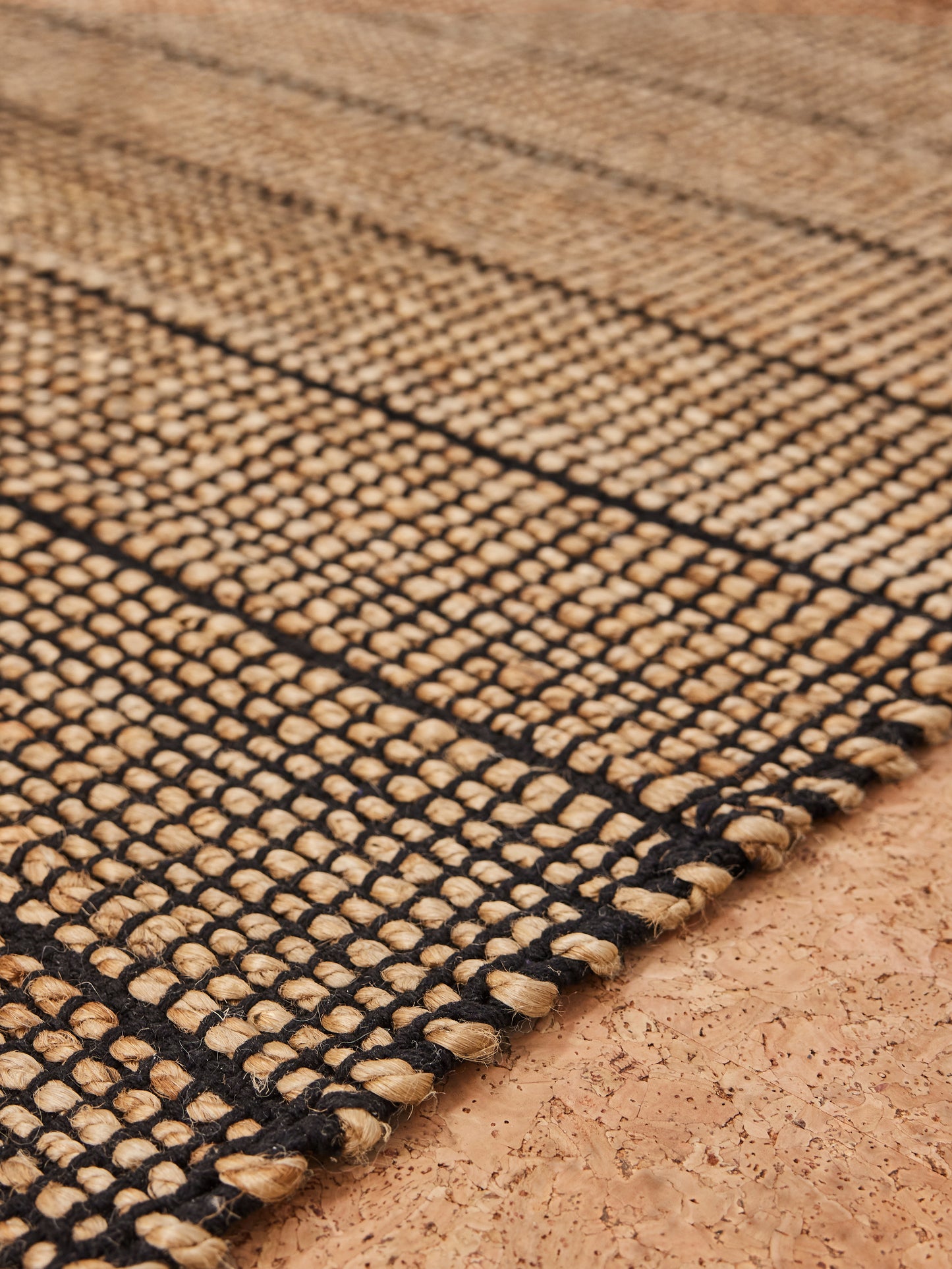 Tapis de salon et chambre en jute BANDY