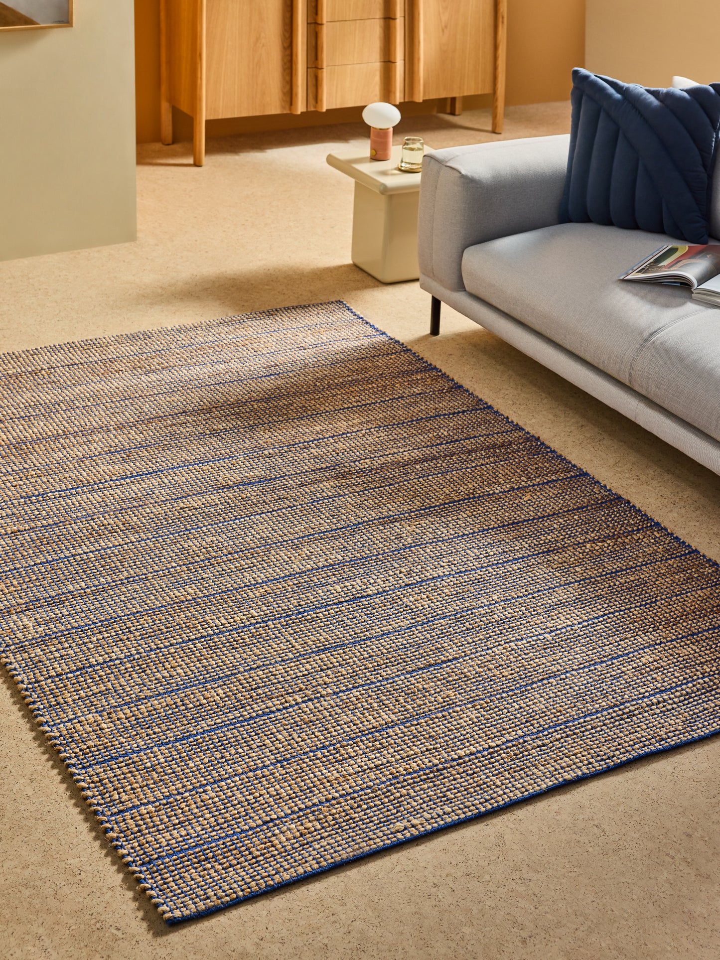 Tapis de salon et chambre en jute BANDY