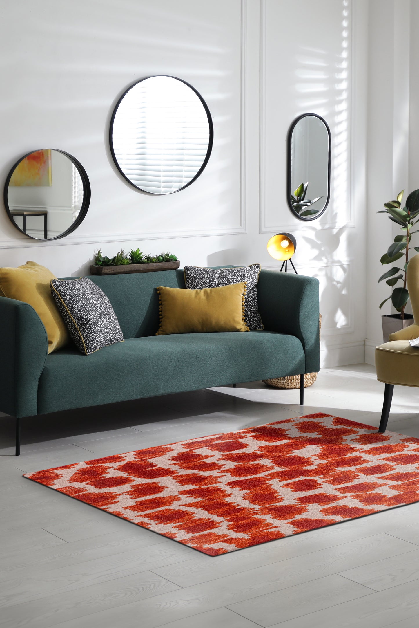 Tapis de salon moderne tissé plat TAKI