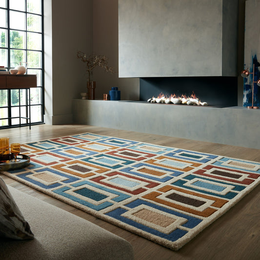 Tapis moderne en laine tufté main PICTO