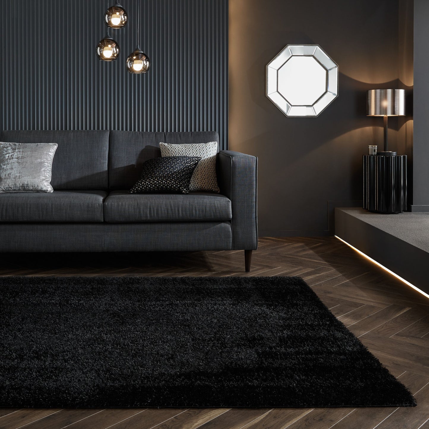 Tapis de salon moderne shaggy MERINO