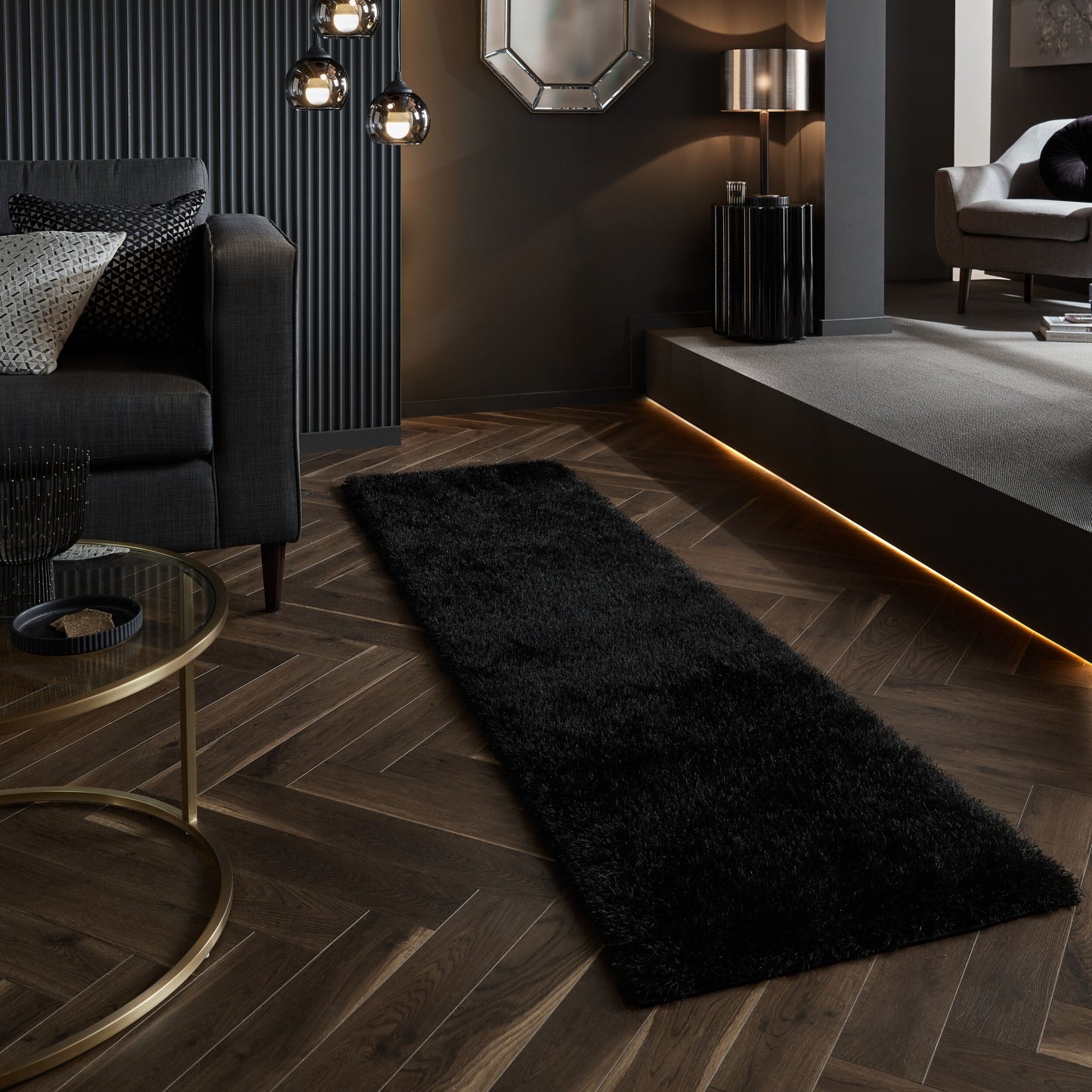 Tapis de salon moderne shaggy MERINO