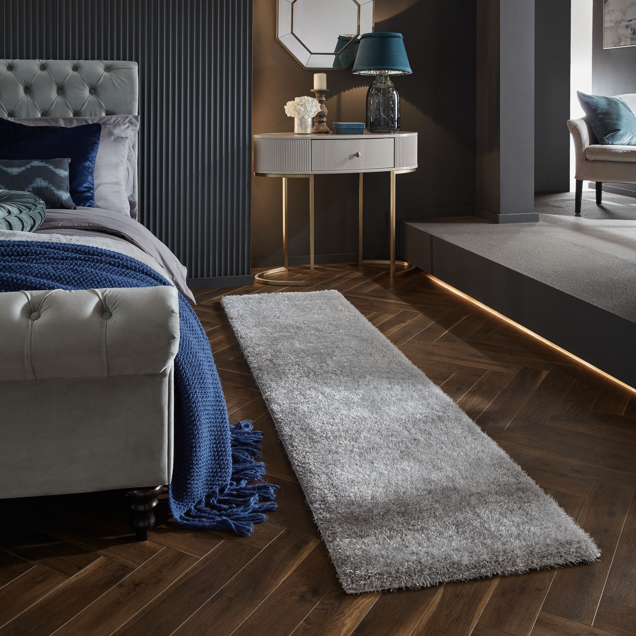 Alfombra moderna de pelo largo para salón MERINO