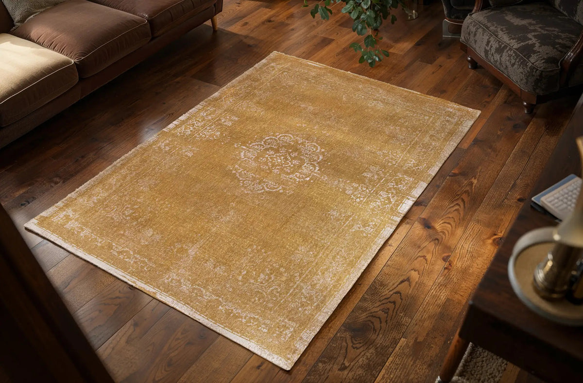 Tapis de salon et chambre tissé plat MEDAILLON
