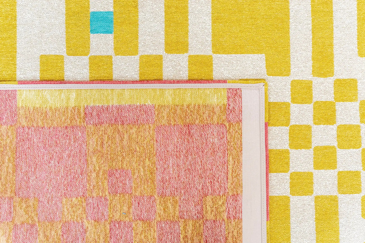 Tapis tissé plat moderne CHECKMATE