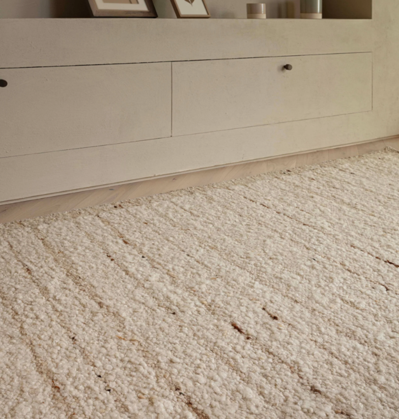 Tapis de salon en laine tissé plat JUMBLE