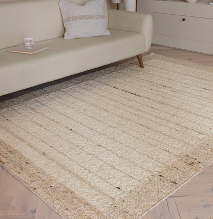 Tapis de salon en laine tissé plat JUMBLE