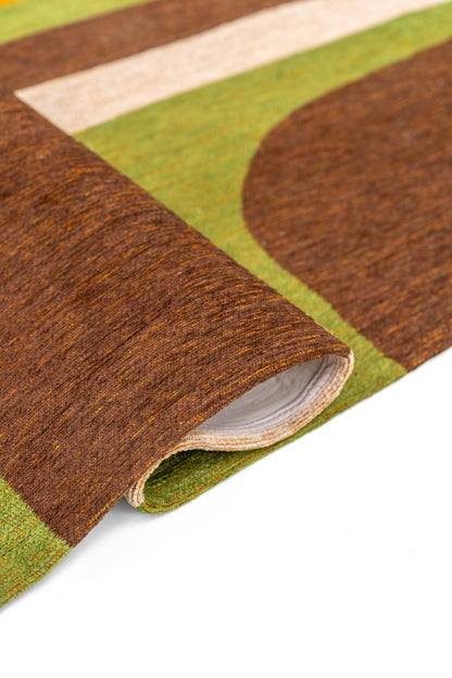 Tapis de salon moderne tissé plat JUNGLE