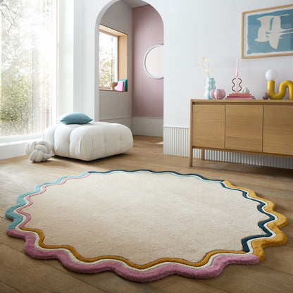 Tapis de salon design en laine RUSK