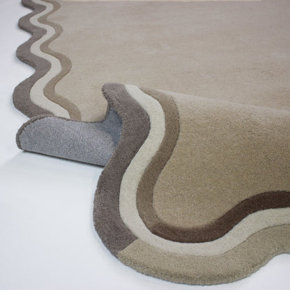 Tapis de salon design en laine RUSK